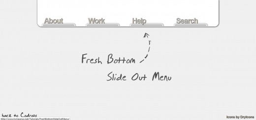 A Fresh Bottom Slide Out Menu with jQuery