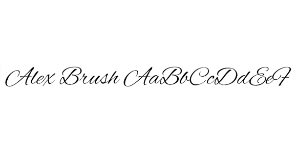 Alex Brush font