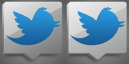 Aluminum Twitter Icon