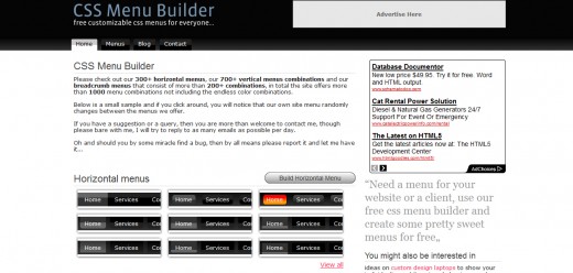 CSS Menu Builder