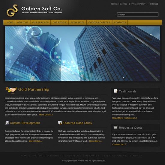 Design Simple and Elegant Business Web Template in Photoshop