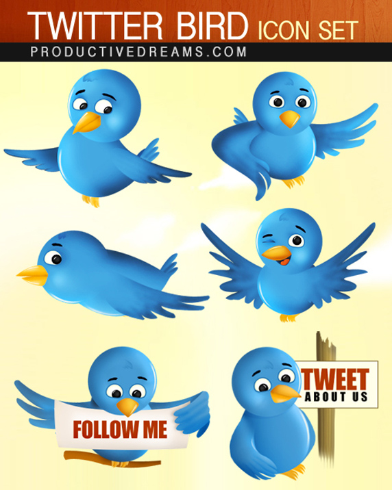 Free Twitter Bird Icon Set