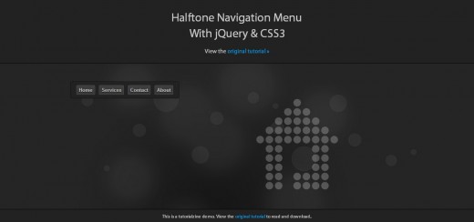 Halftone Navigation Menu With jQuery & CSS3