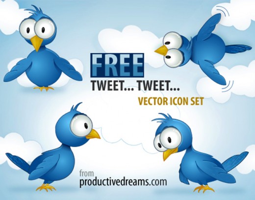 It’s Twitter Time! Free vector icon set