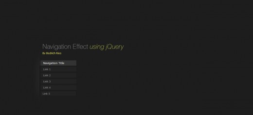 Mootools Homepage’ Inspired Navigation Effect Using jQuery