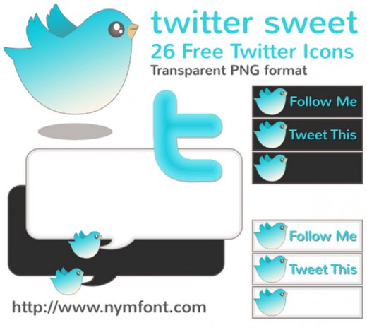 Twitter Sweet – 26 Free Twitter Icons