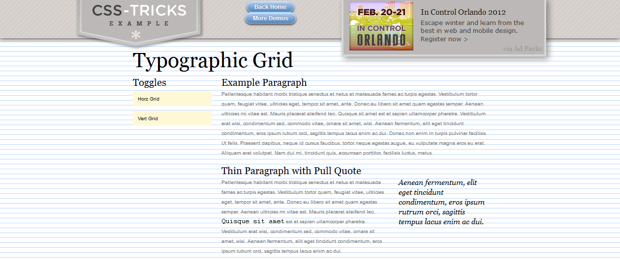 Typographic Grid