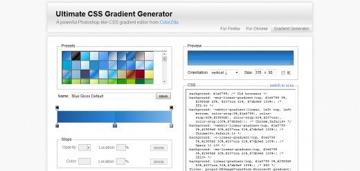 Ultimate CSS Gradient Generator by ColorZilla