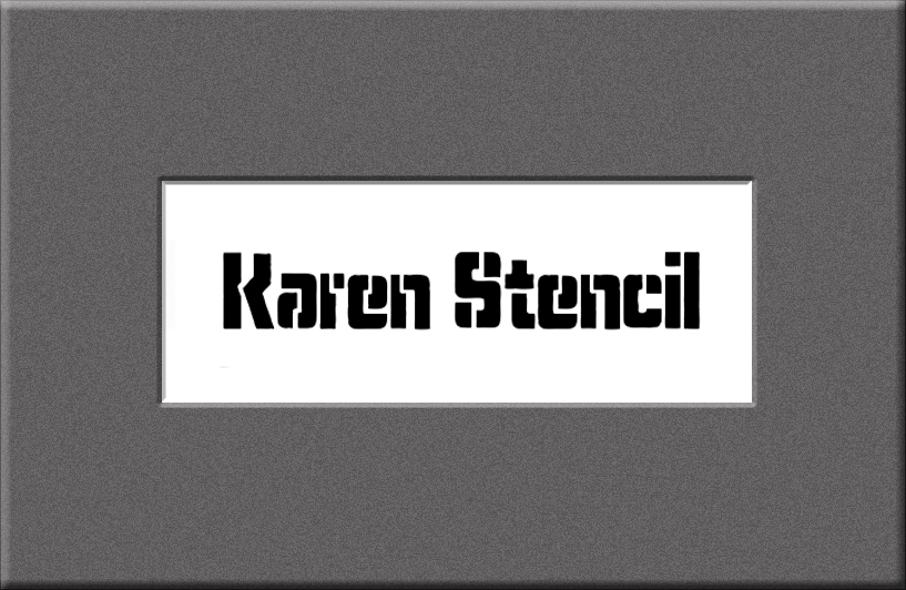 Karen Stencil Font