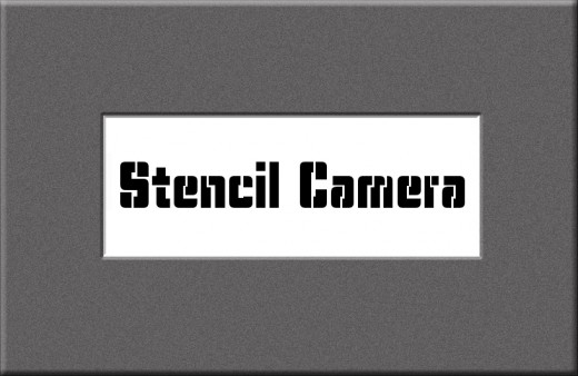 Stencil Camera Font