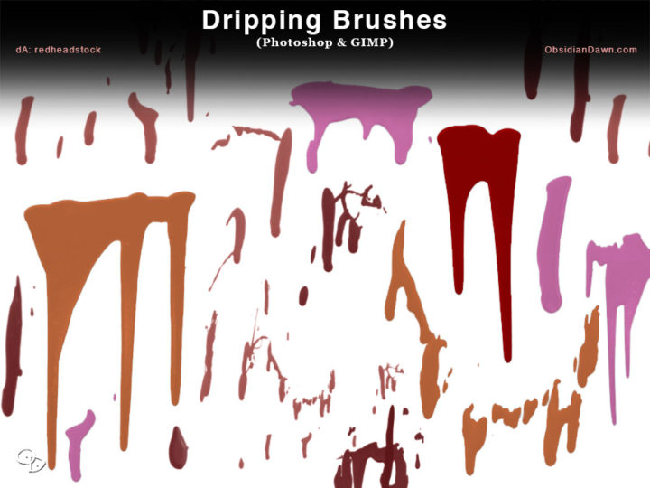 250+ High Resolution Drip Brushes for DotCave