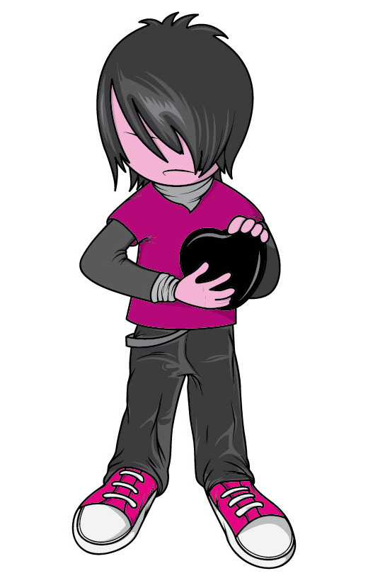 How to Illustrate a Cute Emo Kid.