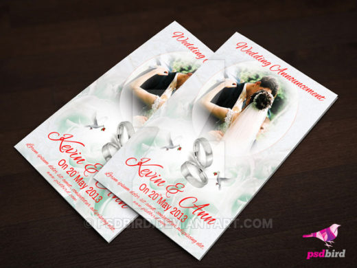 Free Wedding Invitation Card PSD