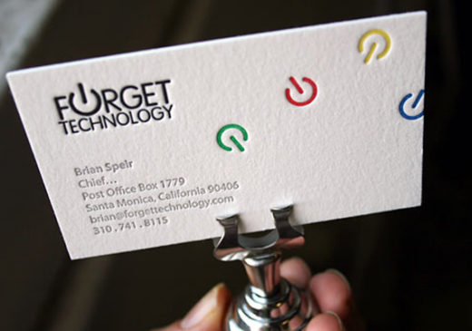 6 Color Letterpress Business Card