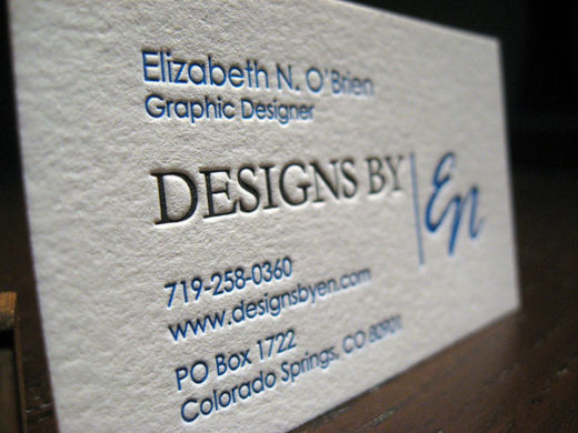 Graphic Designer Letterpress Card