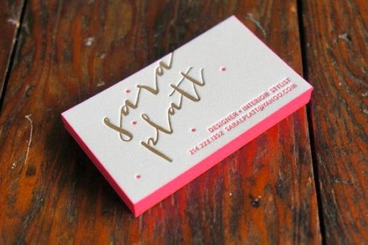 Letterpress Cotton Business Cards