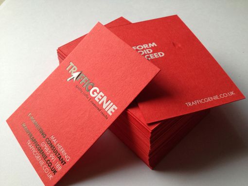 Letterpress Red Business Card Trend